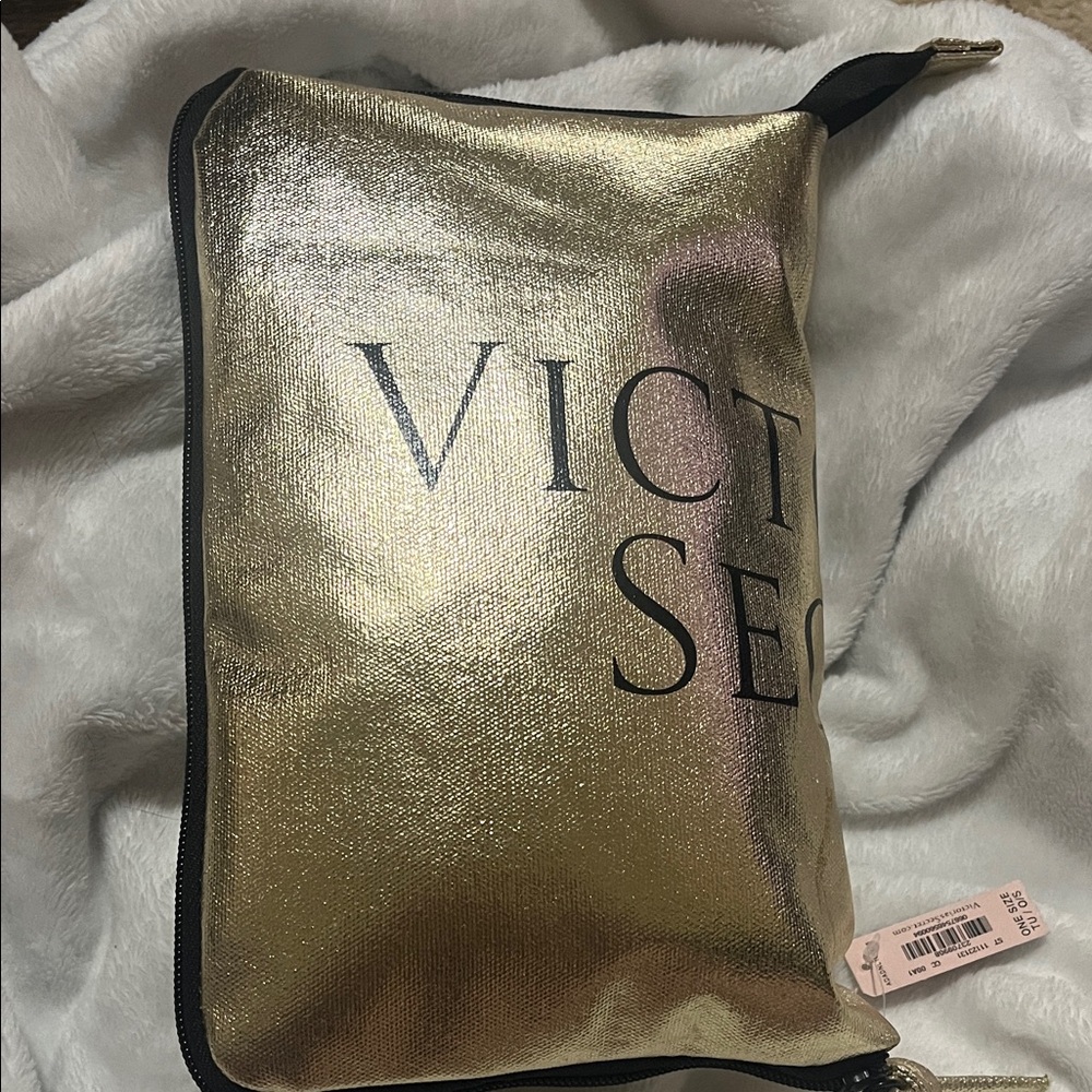 Victoria's Secret Shimmering Gold Tote Bag